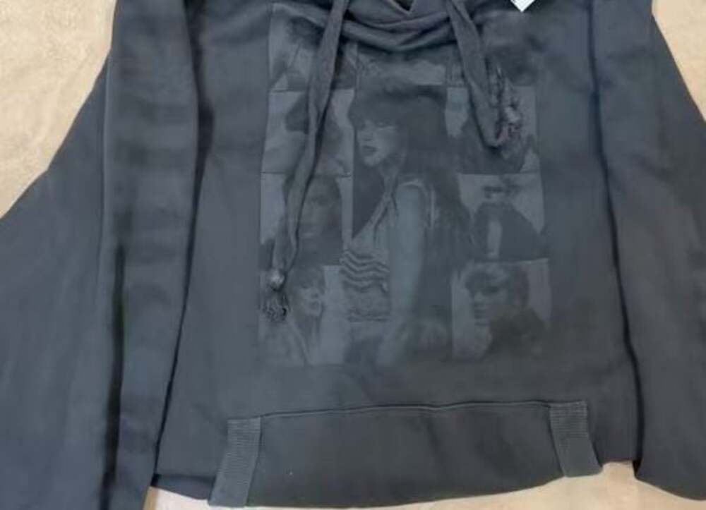 Taylor Swift Eras Tour Charcoal Gray Photo Grid Hoodie XL